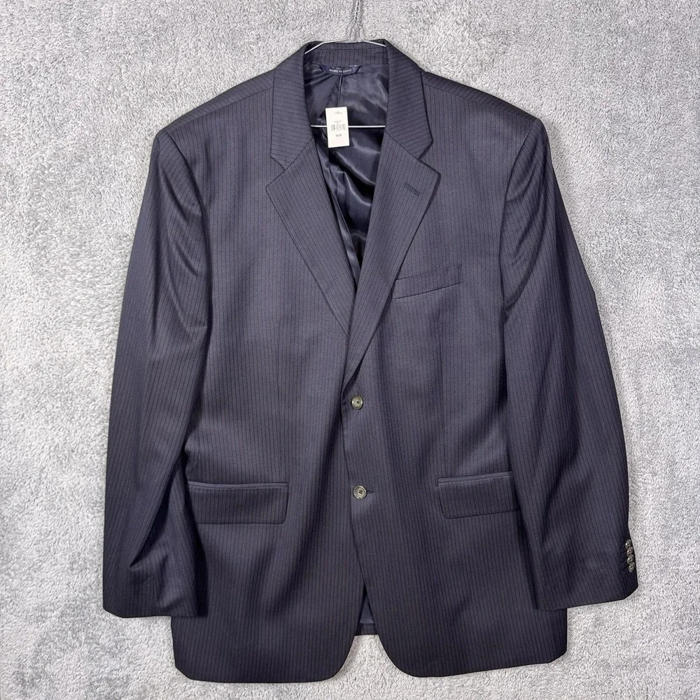 Banana Republic Blazer Mens 46R Suit Jacket Sport Coat Pinstripe Navy New w/ Tag